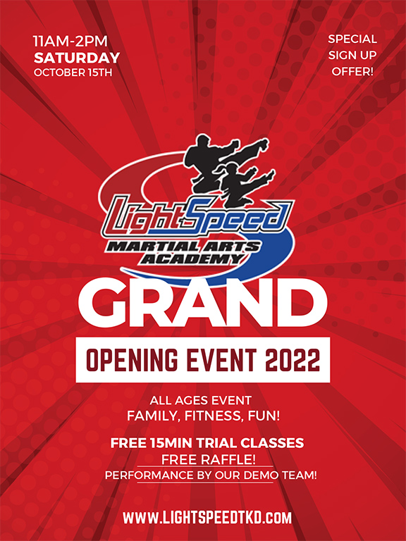 LightSpeed Martial Arts Academy Tae Kwon Do SelfDefense Kickboxing Transported After